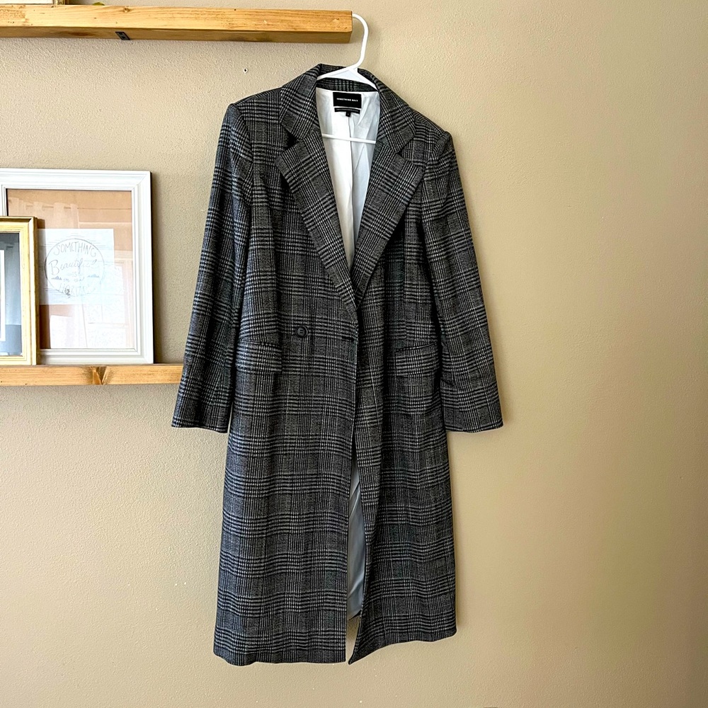 Something Navy LONG Blazer